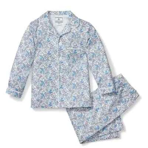 PETITE PLUME Fleur D’Azur Kids Chemical Free Flame Resistant Pajama Set Size 5 - Picture 1 of 7