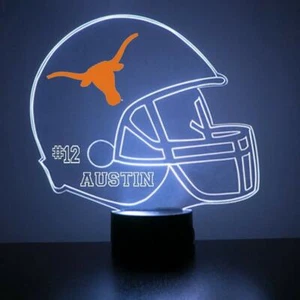 Texas Longhorns Light Up, College Football LED Sports Fan Lamp,Personalized FREE - Picture 1 of 12