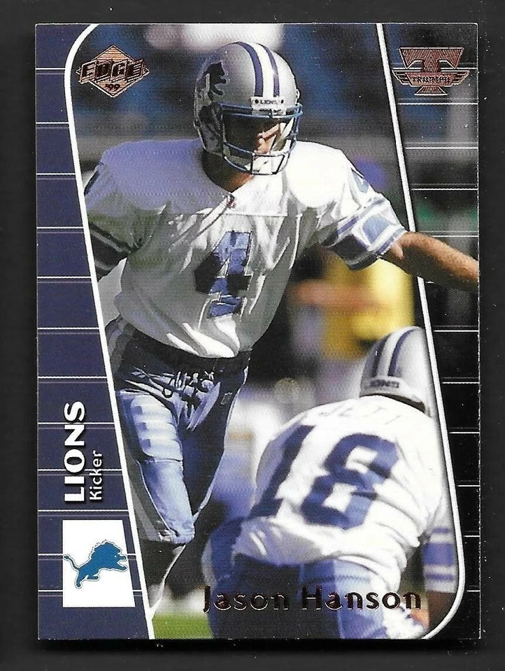 1999 Collector's Edge Triumph #72 Jason Hanson Detroit Lions - Image 1 of 1