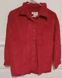 Chaqueta de pana roja con botones Eddie Bauer talla M/M - Imagen 1 de 3