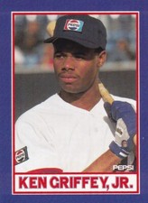 Ken Griffey Jr, Seattle Mariners 1991 Pepsi Promo Baseball Card