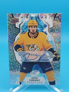 David Farrance 2022-23 Upper Deck Ice #85 Update Rookie Silver Sparkle Auto - Picture 1 of 2