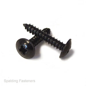 Black Pozi Flange Head Self Tapping Screws No 4, 6, 8 ,10 & 12 1/4" To 2" - Picture 1 of 1