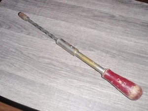 De colección North Bros. Mfg Co Yankee No. Herramienta de destornillador de trinquete espiral 130A 17,5" - Imagen 1 de 10