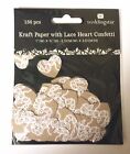 Kraft Paper Lace Heart Wedding Anniversary Party Confetti Decorations 150/pk