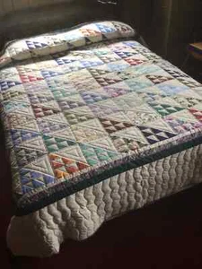 AMISH QUILT HANDMADE BIRDS IN THE AIR PATTERN 100'' X 108"  -- NEW NEVER USED - Picture 1 of 16