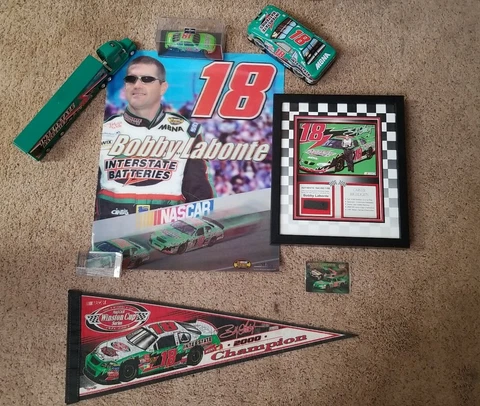 Nascar Bobby Labonte Fan Lot of 8! Interstate Batteries Diecast Tire Tin Rig 3D Cover