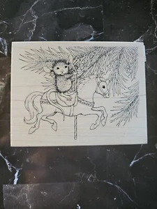 Sello de goma adorno de carrusel de Navidad para ratones de casa - Imagen 1 de 6