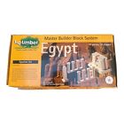 TC Timber Egypt Master Builder Block Set 49 Wood Pieces History USA 50-6640 TGTB