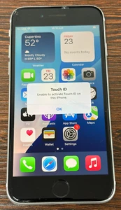 Unlocked Apple iPhone SE 2nd Gen - 128GB White - Crcked and Touch ID Issue READ - Picture 1 of 9