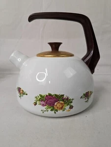 VINTAGE OLD COUNTRY ROSES KONVOLUT EMAILLE 6 TASSEN ERSATZKESSEL  - Bild 1 von 7