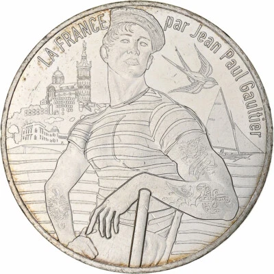 [#374874] 法国,10 欧元,Jean Paul Gaultier,2017 年,2,MS,Sil,ver — 第 1/2 张图片