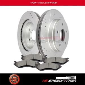Rotores de freno delanteros y pastillas de cerámica para Dodge Ram 1500 2002-2005; 04-06 Durango - Imagen 1 de 8