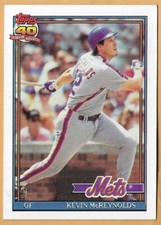 KEVIN McREYNOLDS NEW YORK METS #105 - TOPPS NM-MT 1991