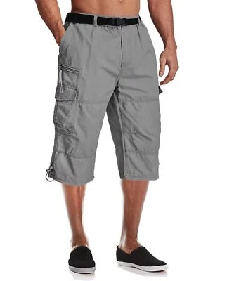 Pantalones cortos de trabajo de carga para hombre de algodón al aire libre senderismo 3/4 de longitud informales pantalones capri hombre Foto 1 de 4