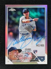2023 Topps Chrome Refractor 442/499 Anthony Volpe #RA-AV Rookie Auto RC