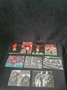 9 x Manchester United Football Player post cards Collectors Club photos - Picture 1 of 20