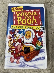 Winnie the Puuh and Christmas Too VHS 1997 Tigger, Ferkel, Christopher Robin - Bild 1 von 3