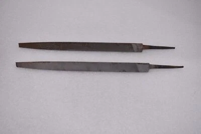 NICHOLSON 10" THREE SQUARE SMOOTH & THREE SQUARE 2ND CUT FILE, USA MADE-LOT OF 2 - Image 1 of 4