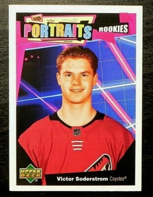 2020-21 20/21 Upper Deck UD Portraits ROOKIE P-60 Victor Soderstrom Coyotes  - Image 1 of 2