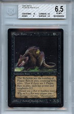 MTG Beta Plague Rats BGS 6.5 with 10 centering WOTC card 2830