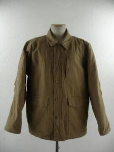 Men's L Wolverine Work Duck Canvas Barn Chore Coat Insulated Jacket Quilt Lined - Picture 1 of 24