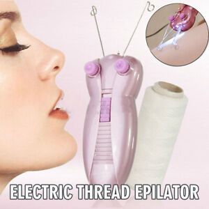 Electric Eyebrow Body Face Hair Threader Remover Threading Leg Facial Epilator