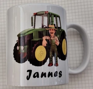 Neue Keramiktasse " Jannes" mit Traktor - Bild 1 von 1