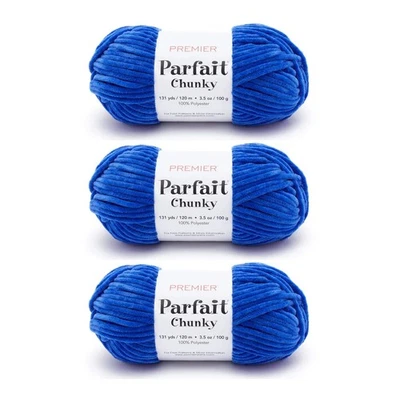 Bundle of 3 - Premier Yarns Parfait Chunky Yarn - Classic Blue 1150-28 - Image 1 of 2