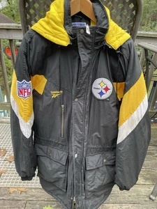 Chaqueta de Peso Pesado Vintage Reebok Pittsburgh Steelers NFL Pro Line XL - Imagen 1 de 24