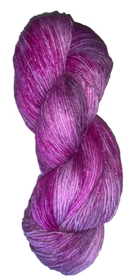 150 g Handgefärbt  MERINO SILBER-GLITZER-WOLLE   *FEUERZANGENBOWLE* - Bild 1 von 4