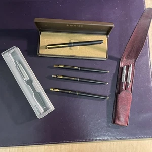 Parker Schreibgeräte Konvolut Füller + Kugelschreiber Set ! Schwarz ! Top ! - Bild 1 von 9