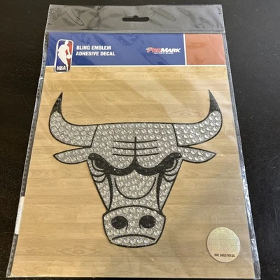 NBA Bling Emblem Adhesive Decal Team Logo By ProMark Chicago Bulls - Image 1 of 2