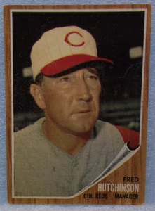 Collectible 1962 Topps Fred Hutchinson Baseball Trading Card (#172) - Picture 1 of 2
