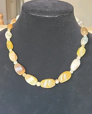 925 Sterling Silver Jay King Beautiful Agate Stone Necklace China 18 Inches - Image 1 of 4