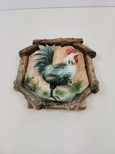 Tilso Rooster Hanging Wall Plaque #2961 Japan 3D Ceramic 7" - Picture 1 of 7