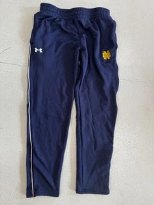 USED TEAM ISSUED NOTRE DAME FOOTBALL TRAVEL PANTS LARGE - Picture 1 of 5