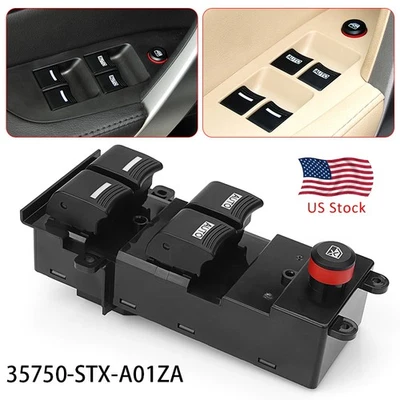 Interruptor de ventana eléctrica principal del lado del conductor delantero izquierdo para Honda Acura MDX 2007-2013 Foto 1 de 4