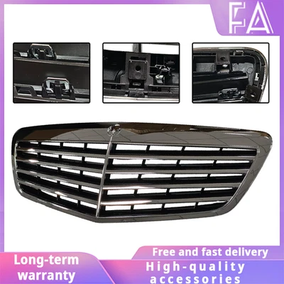 Chrome Front Grille For 2010-13 Mercedes Benz S-Class W221 S550 S600 S63 S65 Foto 1 de 4