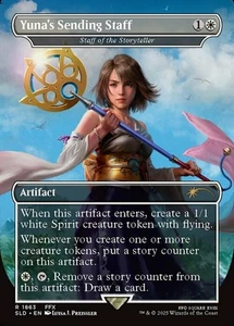 NM-Mint, Japanese MTG Regular Yuna's Sending Staff - Staff of the Storyteller Se - Picture 1 of 1