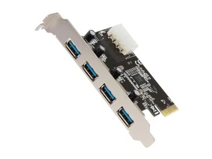 SYBA USB 3.0 4-port PCI-Express x1 Controller Card, VLI VL80x Chip Model - Picture 1 of 5