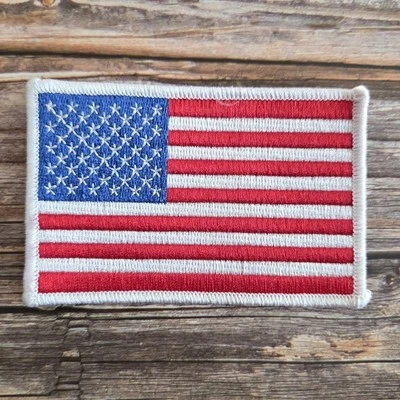 American Flag Usa United States Of America Flag Embroidered Iron On Patch - Image 1 of 2