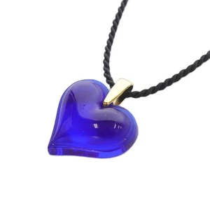 LALIQUE Corazón Collar Colgante Cristal Moda Accesorio Elegante Azul F062 - Imagen 1 de 8
