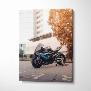 BMW Inspired M1000RR High Resolution Museum Quality Vertical Motorcycle Canvas P - Picture 1 of 14