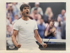 Carlos Alcaraz signed 8x10 Foto PSA/DNA handsigniert Tennis Wimbledon Carlitos - Bild 1 von 3