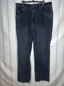 Polo Ralph Lauren Pants Mens 38x32 Black Corduroy Stretch 650 Straight 958 - Picture 1 of 9