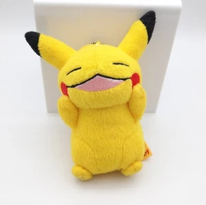 Pokemon Pikachu wide smile funny face 4" keychain plush toy stuffed - Picture 1 of 2