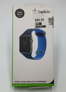 Belkin Sport Band Blue for Apple Watch 42mm Wave Design Bracelet F8W730btC02 - Picture 1 of 24