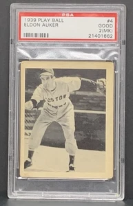 1939 Play Ball #4 Eldon Auker - PSA 2 - Picture 1 of 2