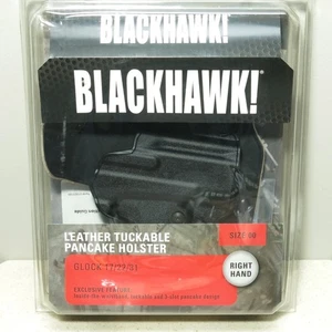 Blackhawk Leather Tuckable IWB Pancake Holster for GLOCK 17/22/31 Size 00 Black - Picture 1 of 3